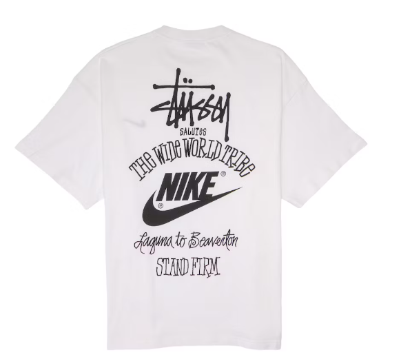 Nike x Stussy The Wide World Tribe T-Shirt White, White (DV1774-100)