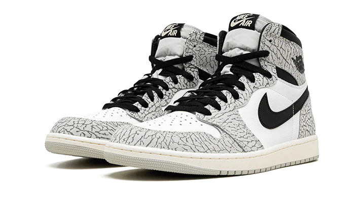 Air Jordan 1 Retro High OG White Cement, Tech Grey/Muslin/Black/White (DZ5485-052 / FD1437-052)