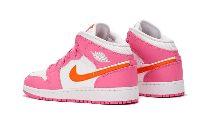 Air Jordan 1 Mid Pinksicle Safety Orange, Pinksicle/Safety Orange/White (DX3240-681)