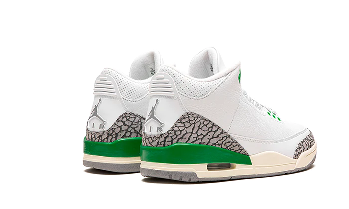 Air Jordan 3 Retro Lucky Green, White/Lucky Green/Varsity Red/Cement Grey/Sail (CK9246-136)