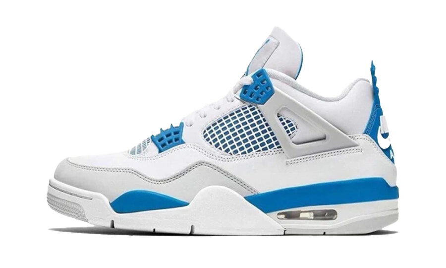 Air Jordan 4 Retro Military Blue (2024), Off-White/Military Blue/Neutral Grey (FV5029-141 / HF4281-141)