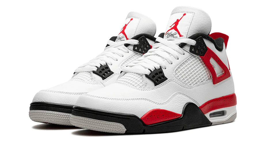 Air Jordan 4 Retro Red Cement, White/Fire Red/Black/Neutral Grey (DH6927-161 / 408452-161)