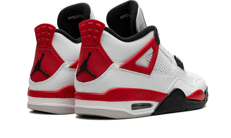 Air Jordan 4 Retro Red Cement, White/Fire Red/Black/Neutral Grey (DH6927-161 / 408452-161)