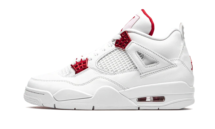 Air Jordan 4 Retro Metallic Red, White/Metallic Silver-University Red (CT8527-112 / 408452-112)