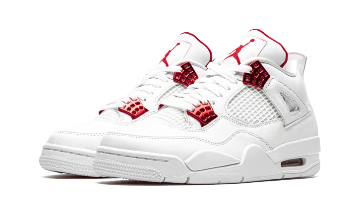 Air Jordan 4 Retro Metallic Red, White/Metallic Silver-University Red (CT8527-112 / 408452-112)