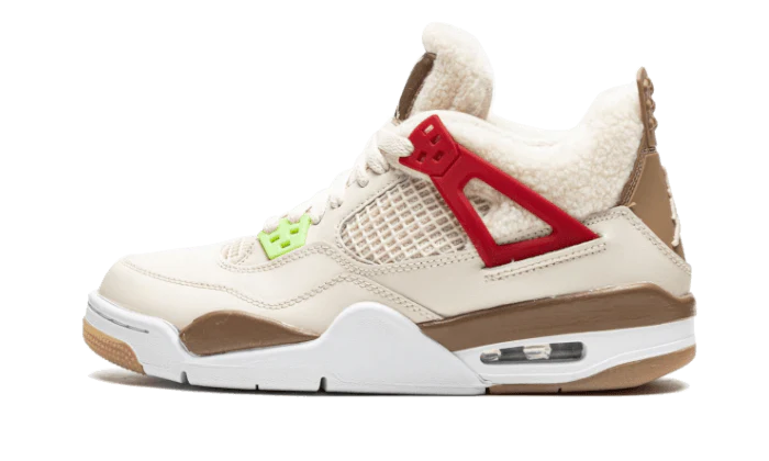 Air Jordan 4 Retro Where the Wild Things Are, Pearl White/Dark Driftwood-Gym Red (DH0572-264)