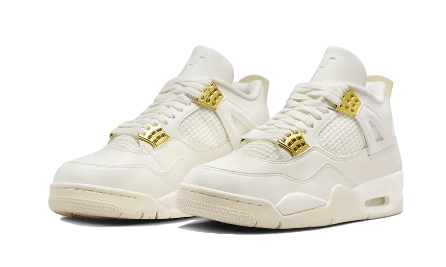 Air Jordan 4 Retro Metallic Gold, Sail/Metallic Gold/Black (AQ9129-170)