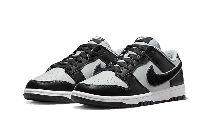 Nike Dunk Low Chenille Swoosh Black Grey, Black/Grey/White (DQ7683-001)