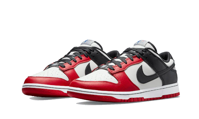 Nike Dunk Low EMB NBA 75th Anniversary Chicago, Sail/Black/Chile Red/Black (DD3363-100 / DO6288-100)