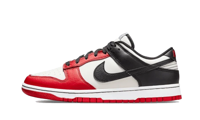 Nike Dunk Low EMB NBA 75th Anniversary Chicago, Sail/Black/Chile Red/Black (DD3363-100 / DO6288-100)