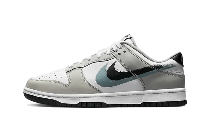 Nike Dunk Low Stencil Swoosh, White/Light Stone/Black (FD0661-100)