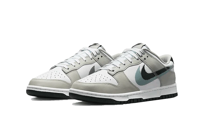 Nike Dunk Low Stencil Swoosh, White/Light Stone/Black (FD0661-100)