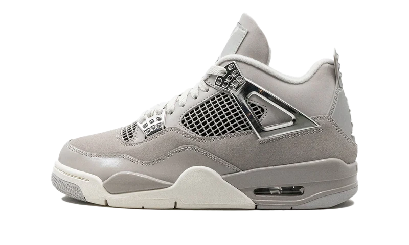 Air Jordan 4 Retro Frozen Moments, Light Iron Ore/Sail-Neutral Grey-Black-Metallic Silver (AQ9129-001)