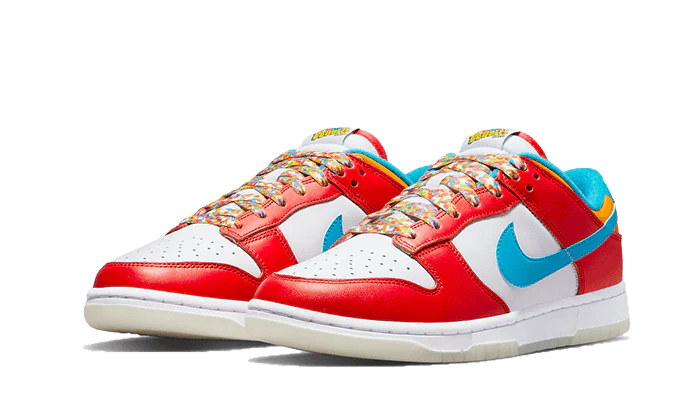 Nike Dunk Low QS LeBron James Fruity Pebbles, Habanero Red/Laser Blue/White (DH8009-600)