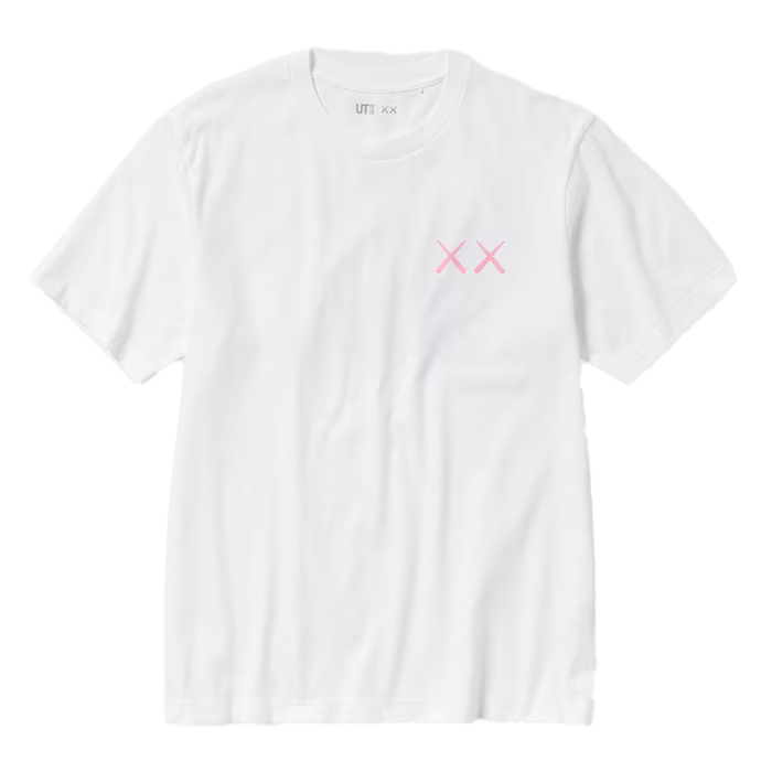 KAWS x Uniqlo T-Shirt Pink Graphic, White (467774)