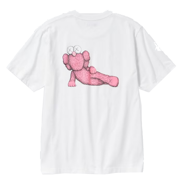 KAWS x Uniqlo T-Shirt Pink Graphic, White (467774)