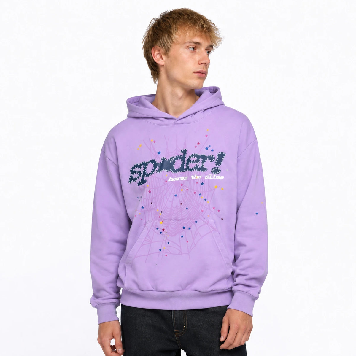 Sp5der Acai Hoodie Purple
