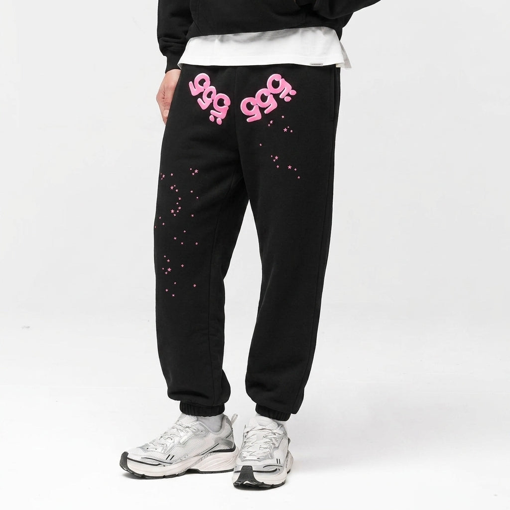 Sp5der Angel Number Sweatpant Black