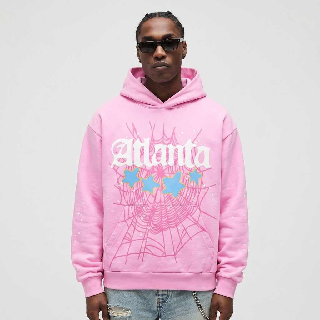 Sp5der Atlanta Hoodie Pink