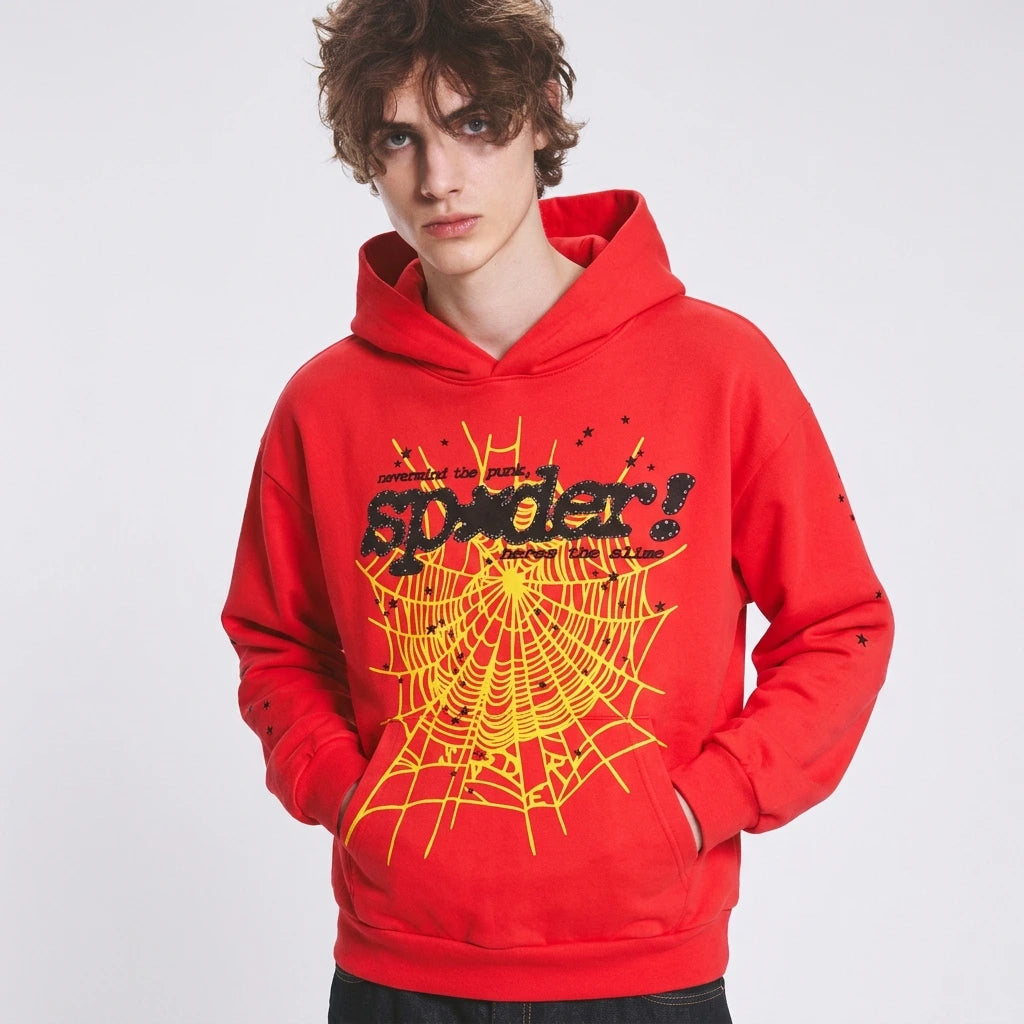Sp5der P*NK V2 Hoodie Red