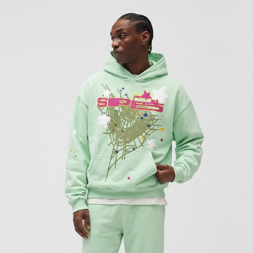Sp5der SP5 Mint Hoodie Mint