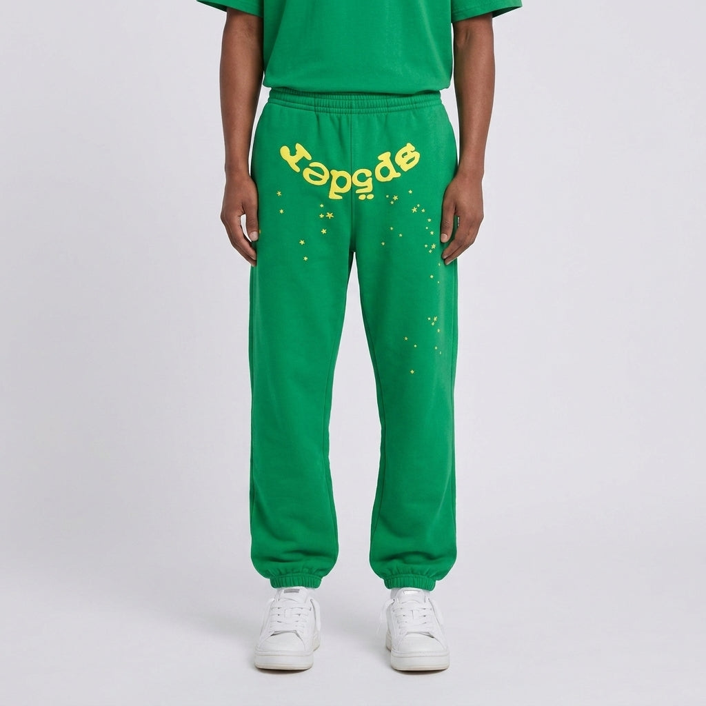 Sp5der Star OG Web V2 Sweatpant Slime Green
