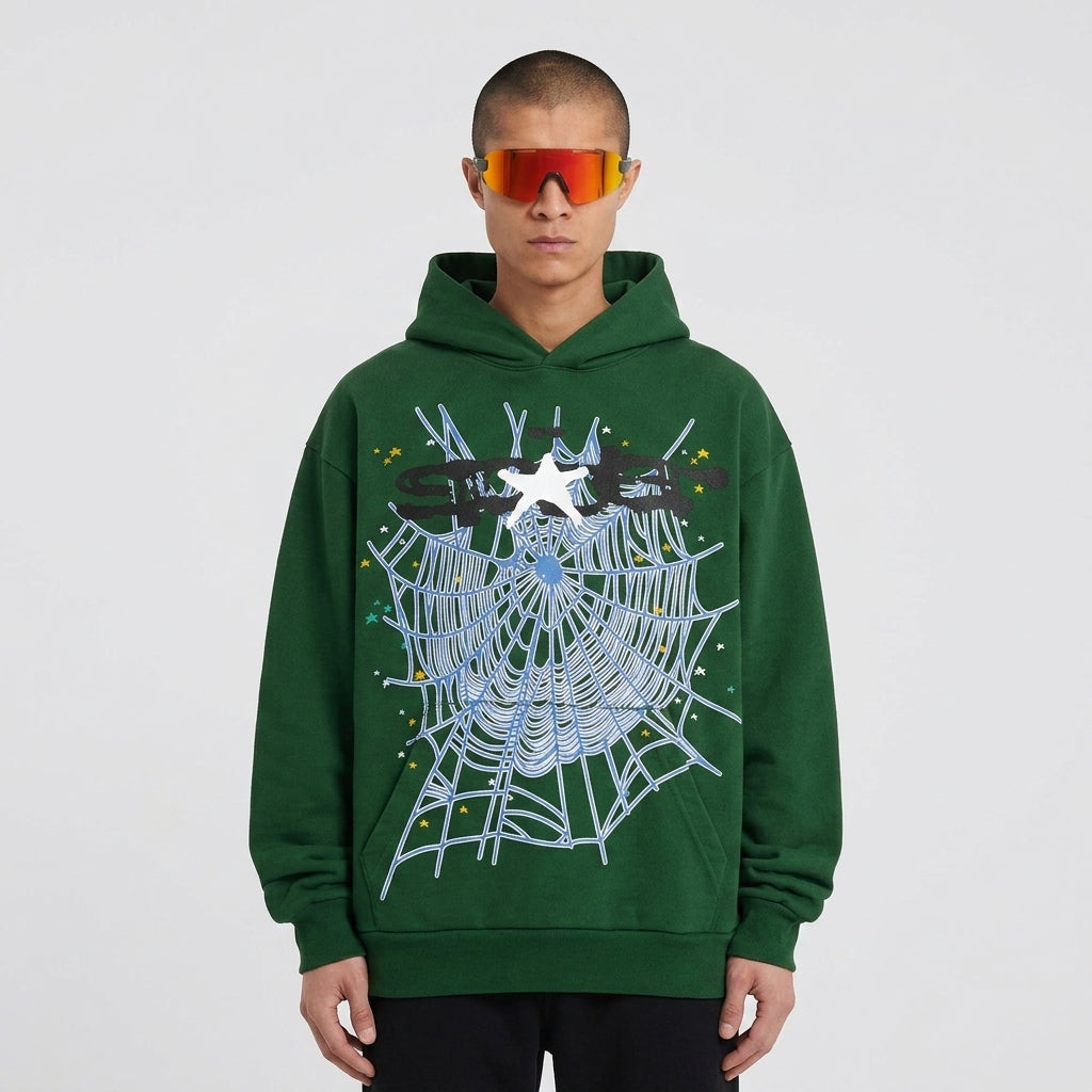 Sp5der Web Hoodie Hunter Green
