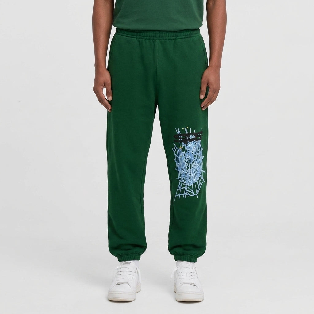 Sp5der Web Sweatpants Hunter Green