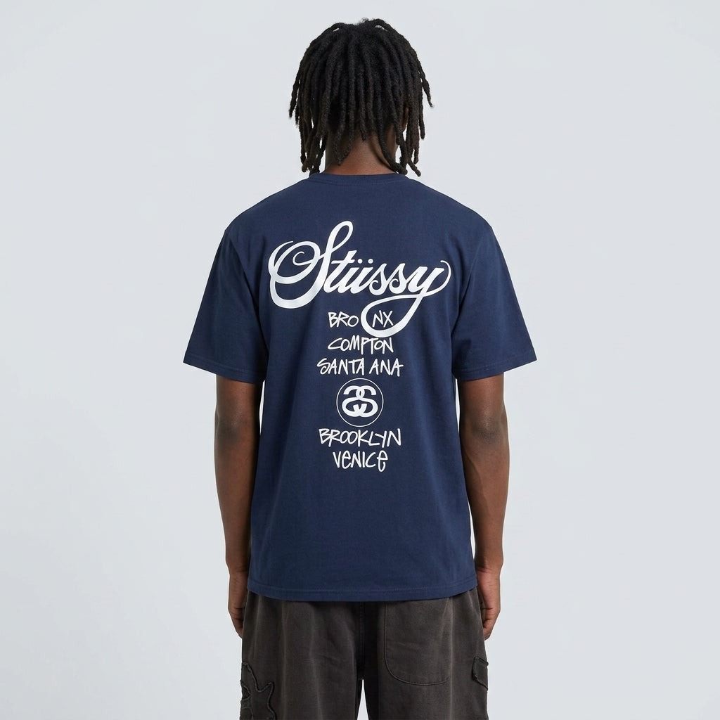 Stussy World Tour T-shirt Navy