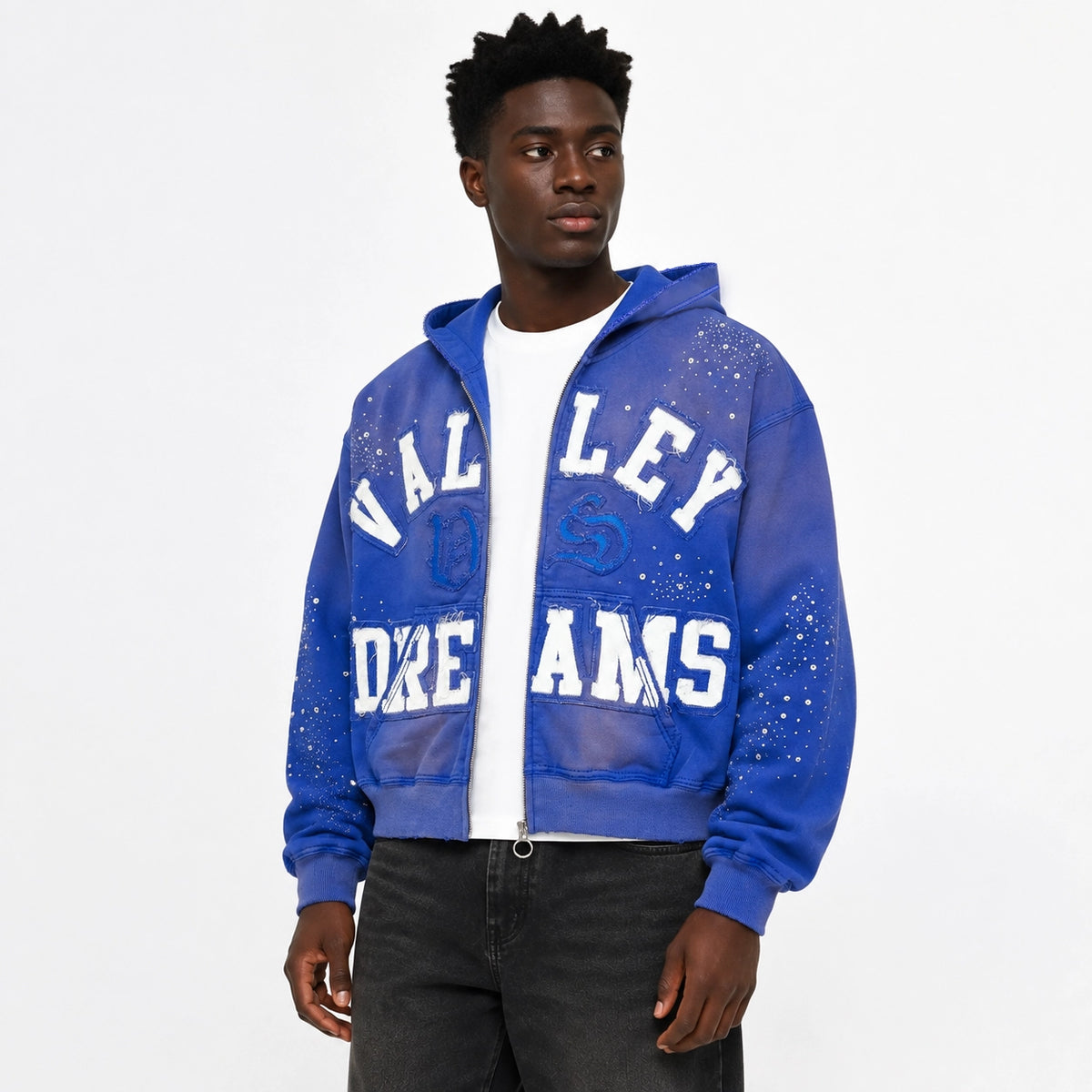 Vale Forever Classico Zip Up Hoodie Sapphire