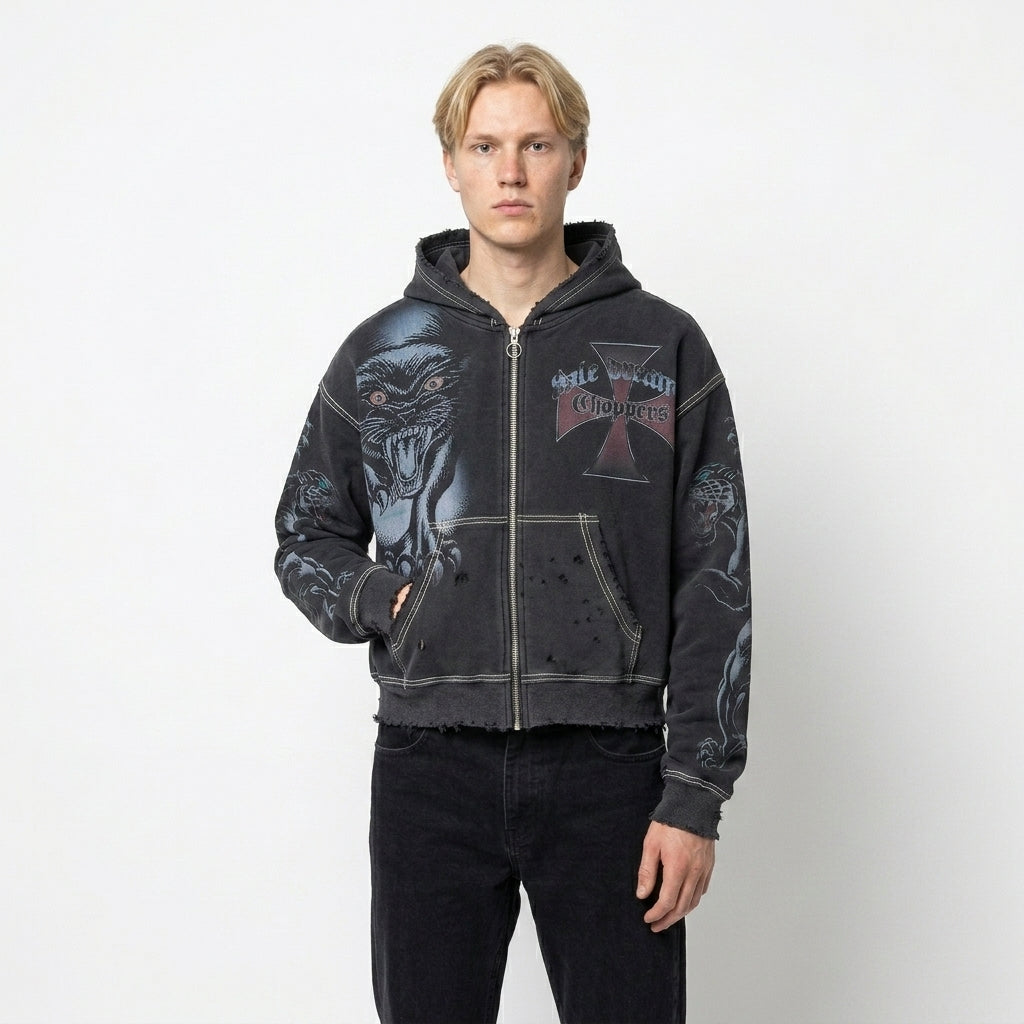 Vale Forever Hardy Boyz Zip Up Hoodie Black